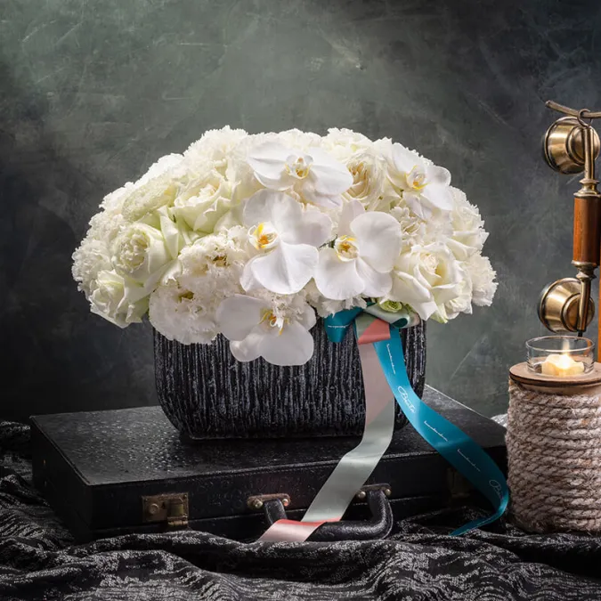 delphinus flowers in vase