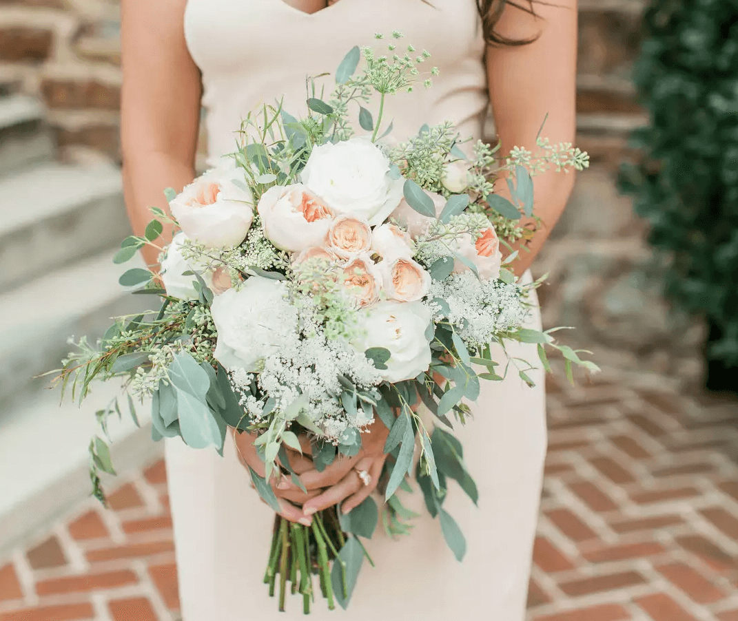 vintage inspired rose bouquet