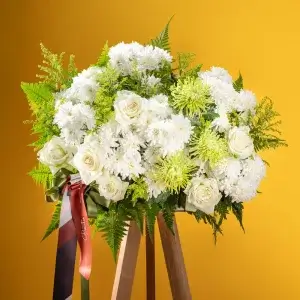 Ukiyo Floral Tripod - https://www.beato.com.sg/shop/occasions/bereavement-and-condolence-flowers/