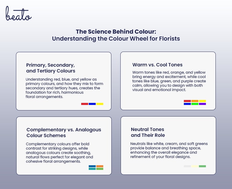 The Science Behind Colour Understanding the Colour Wheel for Florists Infographic