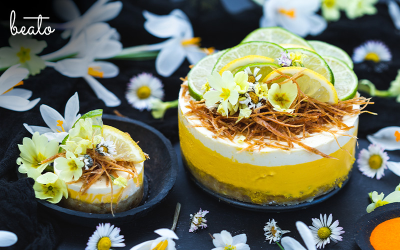 edible flowers in desserts