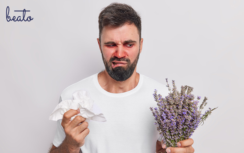 man sensitive to the smell of lavender