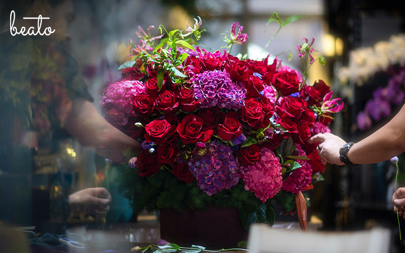 huge floral arrangement